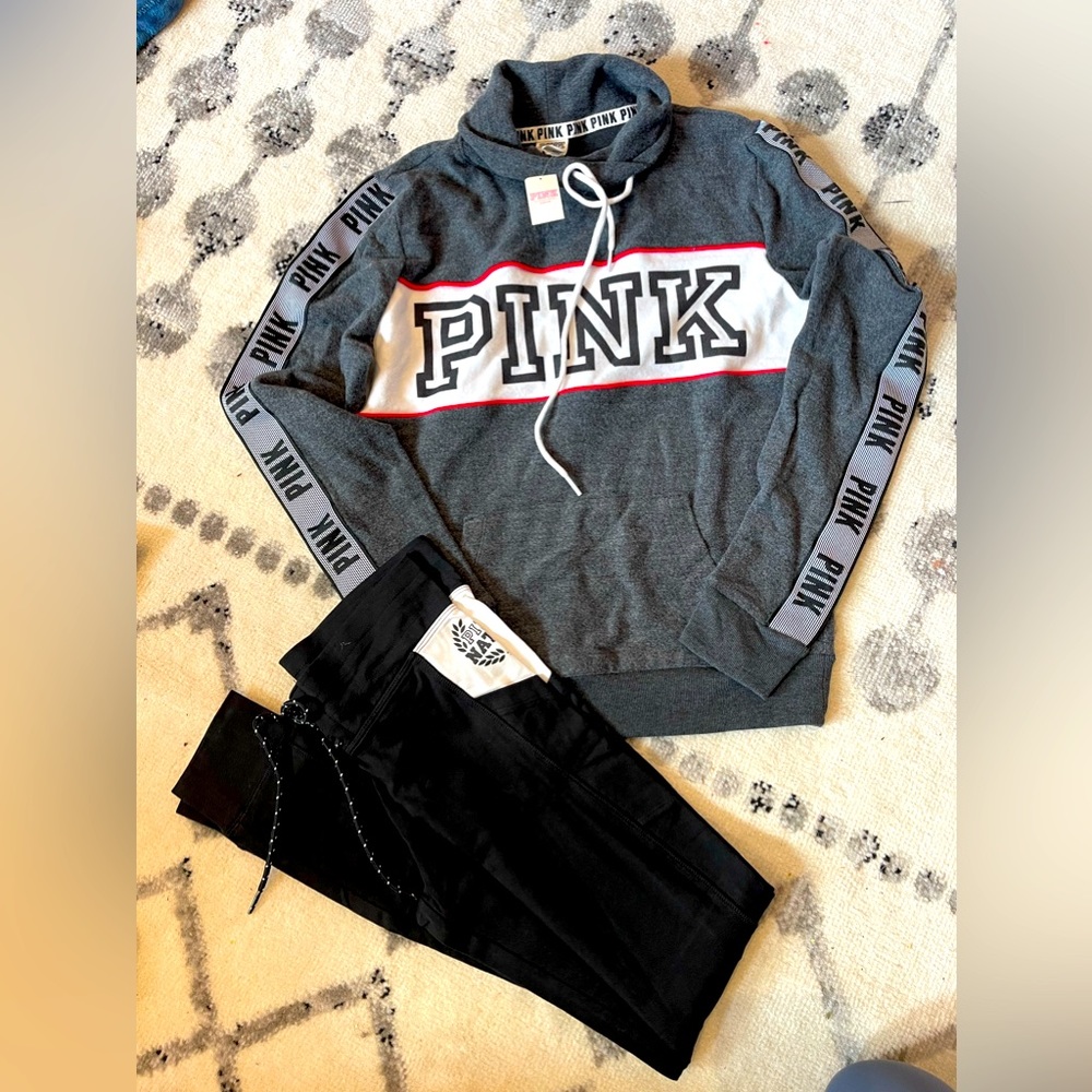 Vs pink sweater and legging size xs